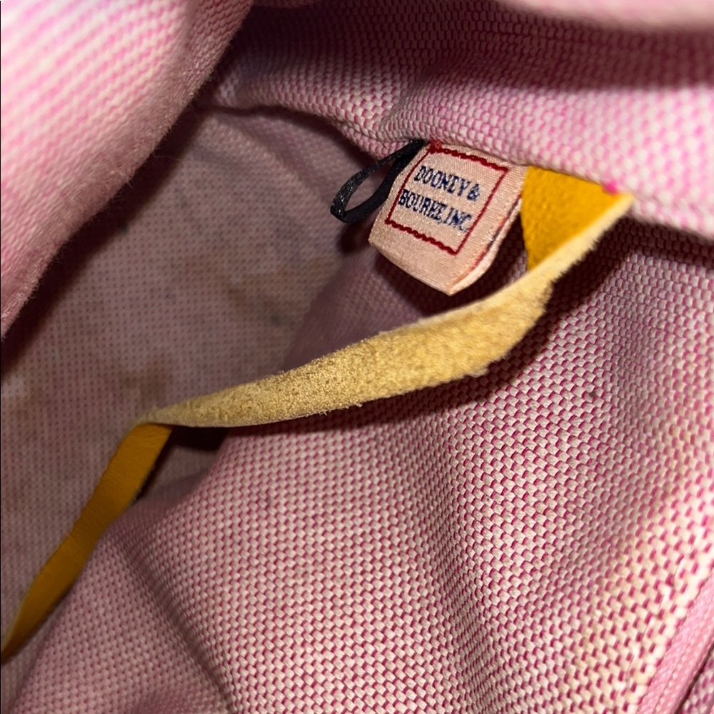 Dooney & Bourke Yellow Leather Tote Bag - Picture 8 of 13